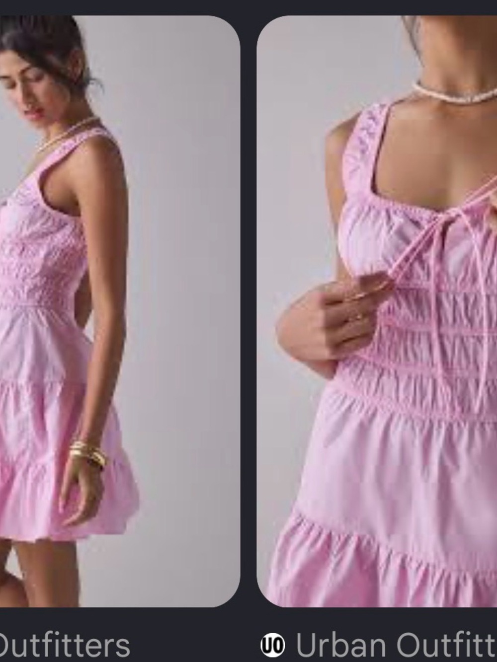 Glamorous Pink Smocked Tiered Mini Dress